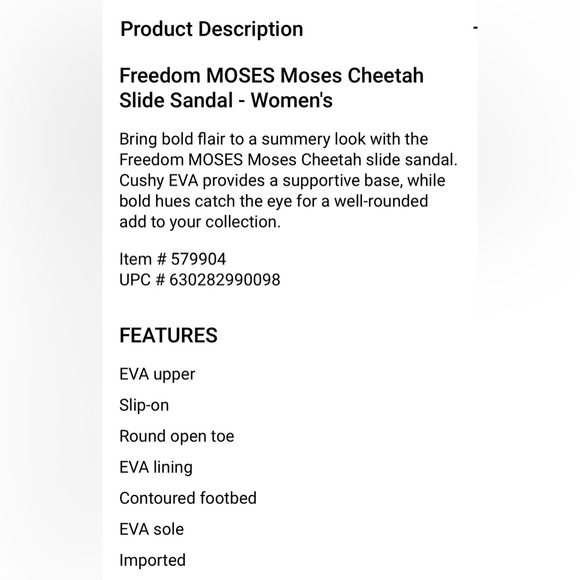 Freedom Moses Slide Sandal - Sand Snake Print - EU 37/38 (US W 7/8) - Picture 7 of 7